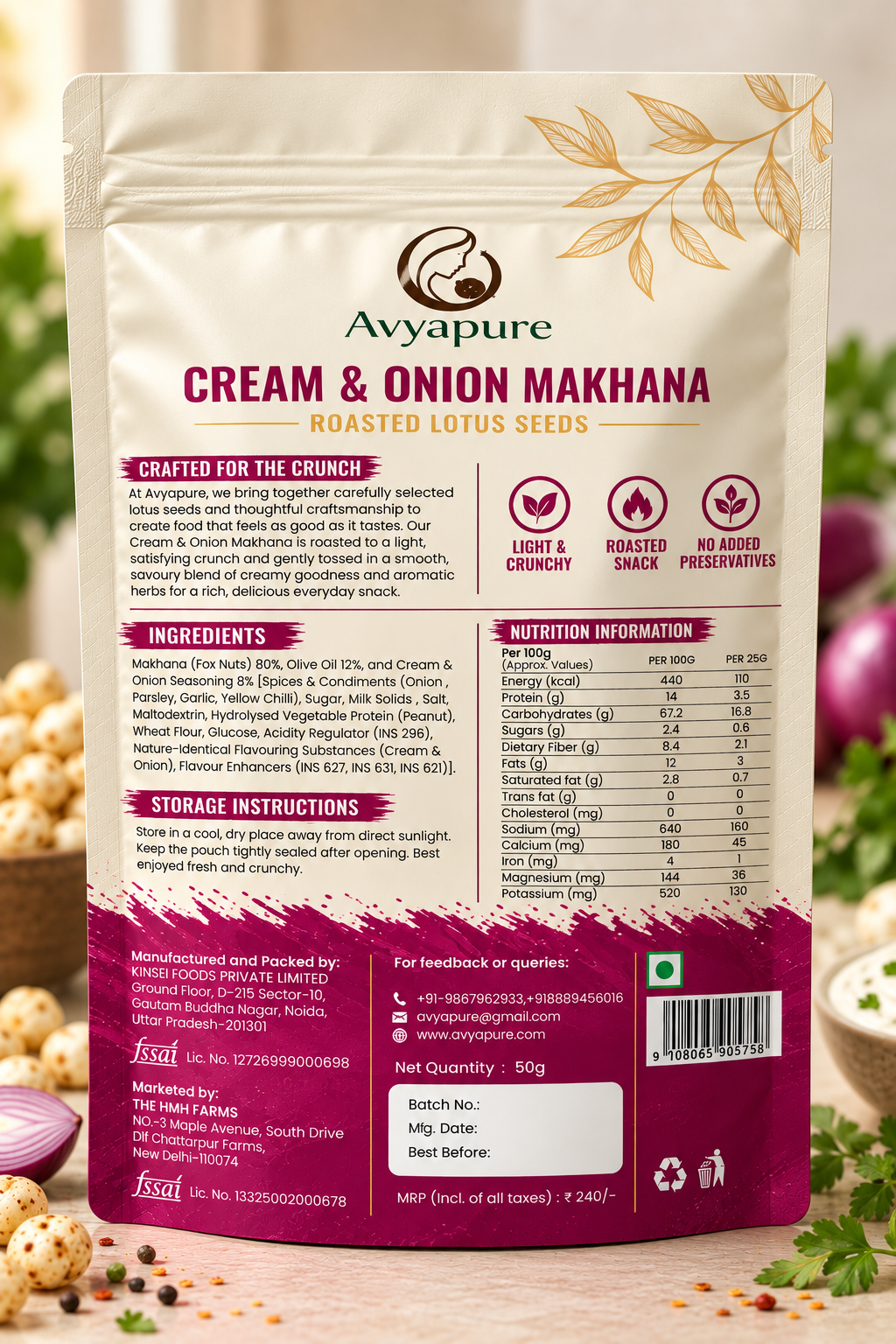 Cream Onion Makhana